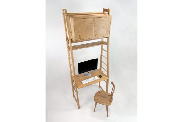 Adaptable Furniture - A wooden compact desk and chair
